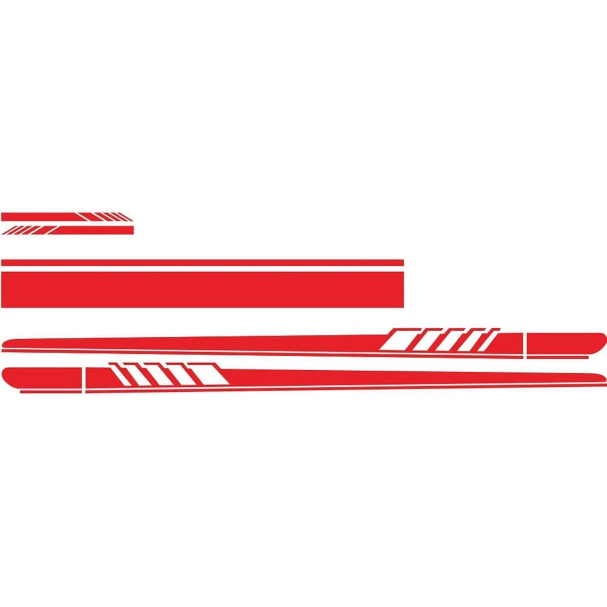 Racing Streifen Auto Aufkleber Set – 5 Stück Rot