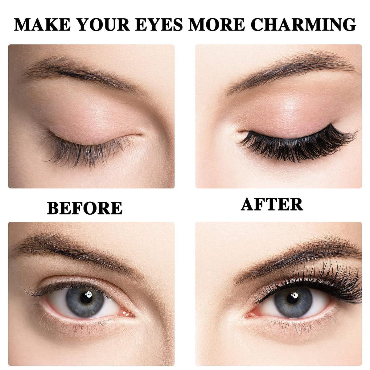 Magnetische Wimpern Set mit Zange & Applikator – 4 Stile