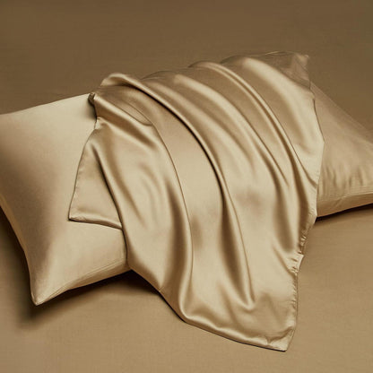 Bettwäsche-Set 135x200 cm Khaki | Bambus & Polyester | 4-teilig