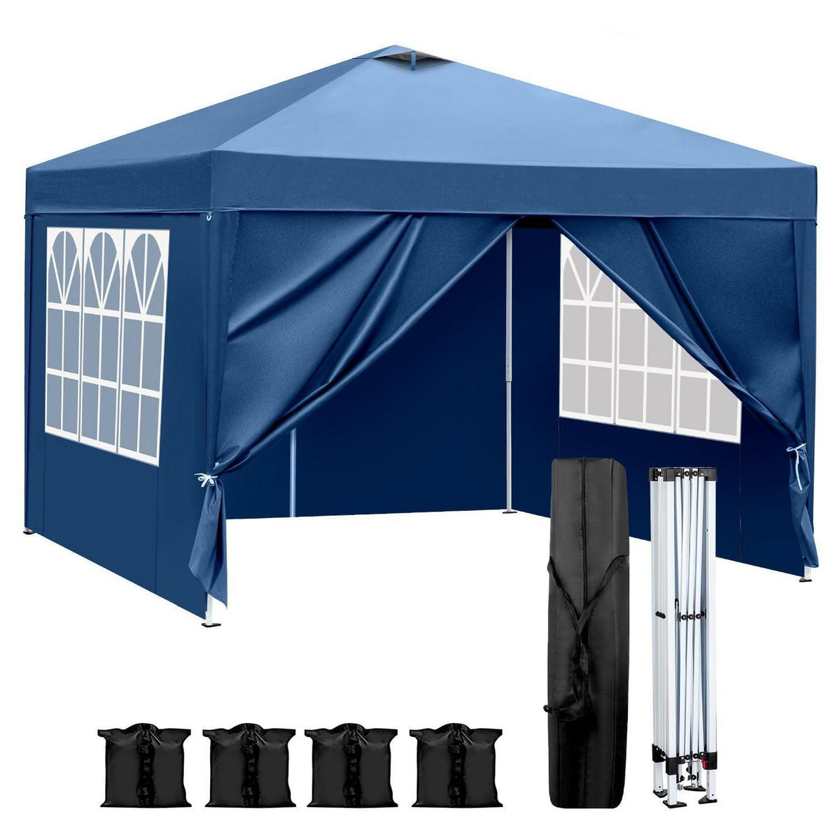 3x3m Pop-Up Pavillon – Wasserdicht & Höhenverstellbar (Blau)