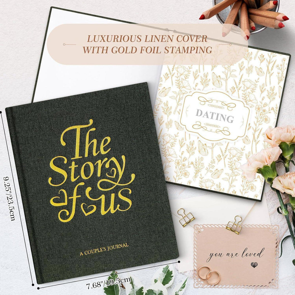 Hochzeitstagebuch "The Story of Us" - Paar Erinnerungsbuch
