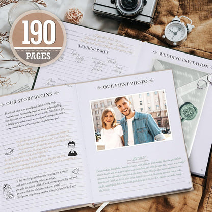 Hochzeitstagebuch "The Story of Us" - Paar Erinnerungsbuch