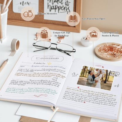 Hochzeitstagebuch "The Story of Us" - Paar Erinnerungsbuch
