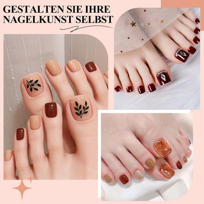 120 Dual Form Fußnägel Polygel mit Skalenlinien