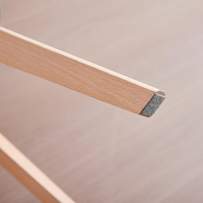 Esszimmer-Set Holz mit 6 skandinavischen Stühlen Grau