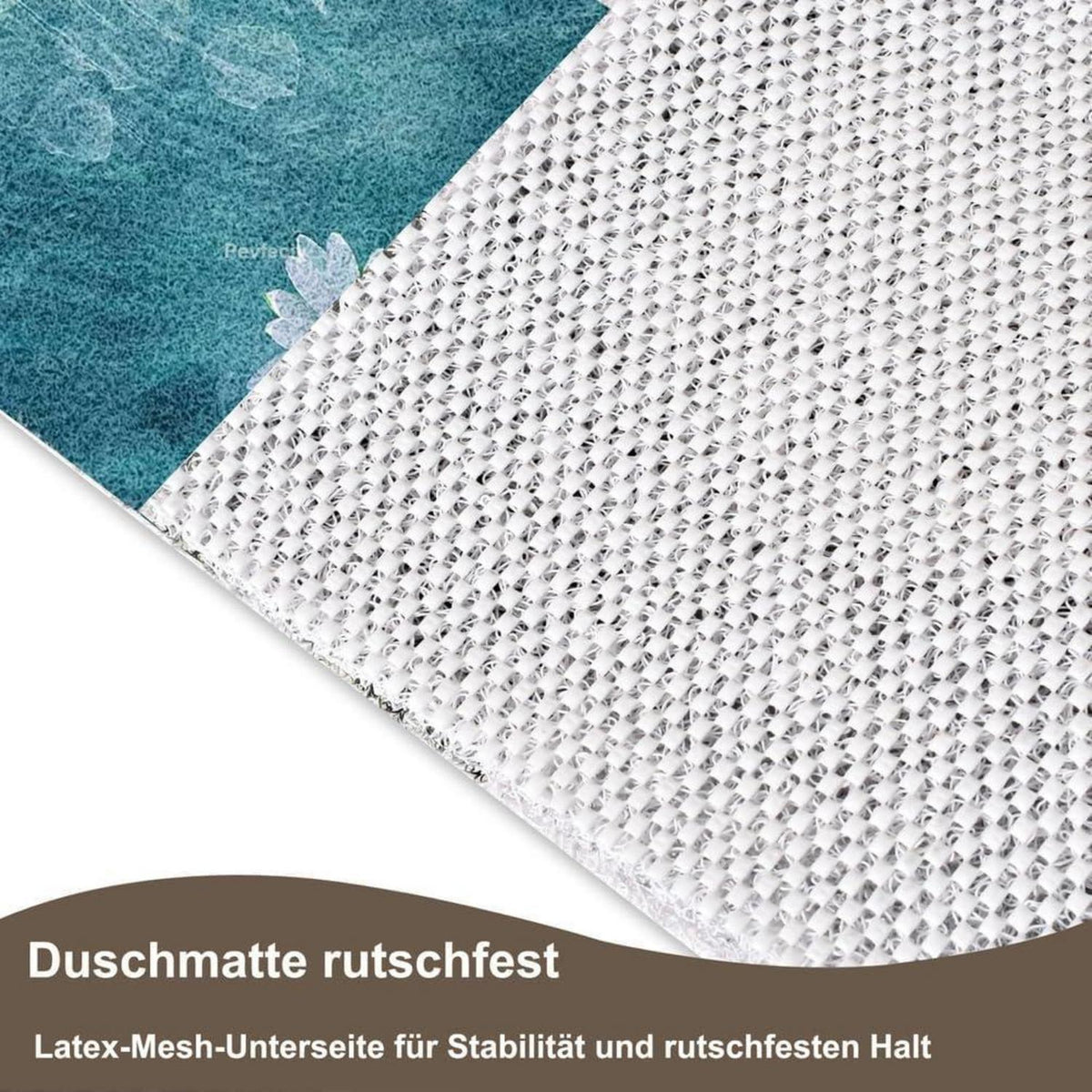 Rutschmatte Dusche 130x150 cm – Antirutsch, Modern & Ablaufloch