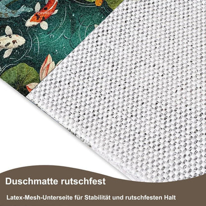 Rutschfeste Duschmatte 100x100 cm – Modernes Lotus-Muster