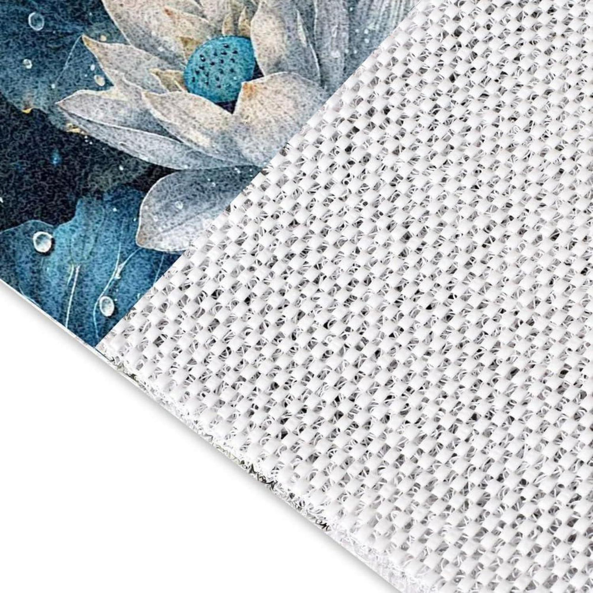 Rutschfeste Duschmatte 130x150 cm – Modernes Lotus-Muster