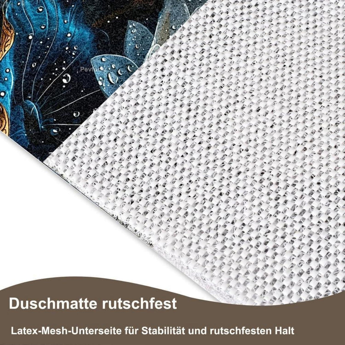 Rutschfeste Duschmatte 90x150 cm – Modern & Komfortabel
