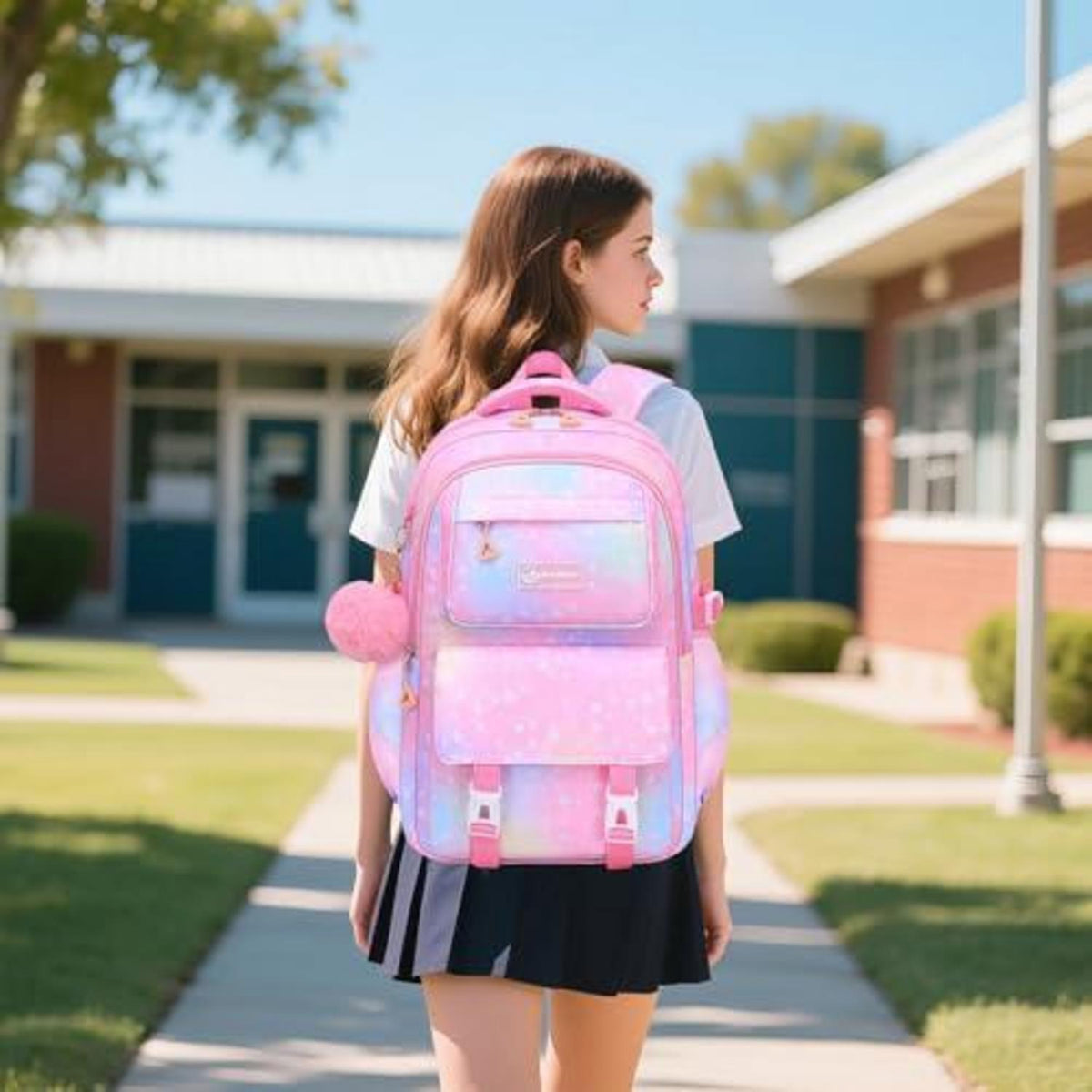 Schulrucksack Mädchen 3-teilig Rosa – Set für Schule & Reisen