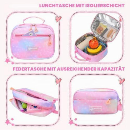 Schulrucksack Mädchen 3-teilig Rosa – Set für Schule & Reisen