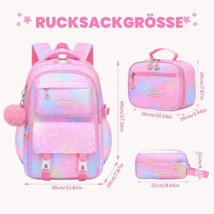 Schulrucksack Mädchen 3-teilig Rosa – Set für Schule & Reisen