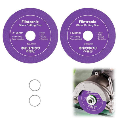 Diamant-Trennscheibe 125mm für Glas & Keramik (2 Stück, Lila)