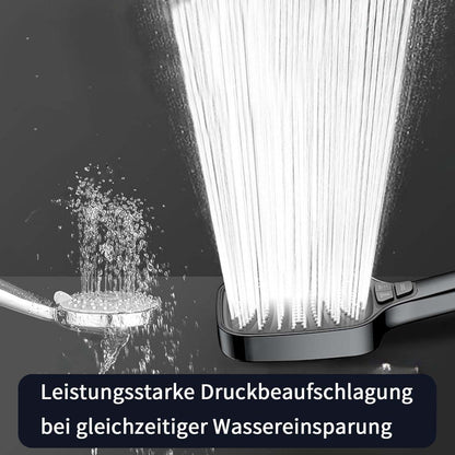 Grauer Duschkopf Set mit Schlauch & 8 Strahlarten