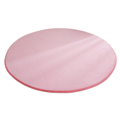 Runder Korallensamt Teppich – Rutschfest & Waschbar, Rosa 200cm