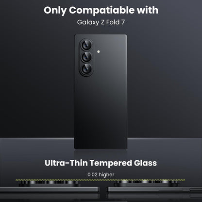 Kameraschutz für Galaxy Z Fold 7, gehärtetes Glas, Titan Schwarz