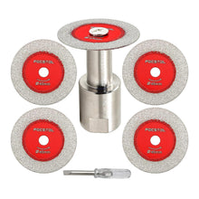 Diamant Trennscheibe 40mm für Glas & Fliesen, 5er Set mit Flansch