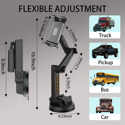 LKW Tablet Halterung mit Langem Arm & Starkem Saugnapf