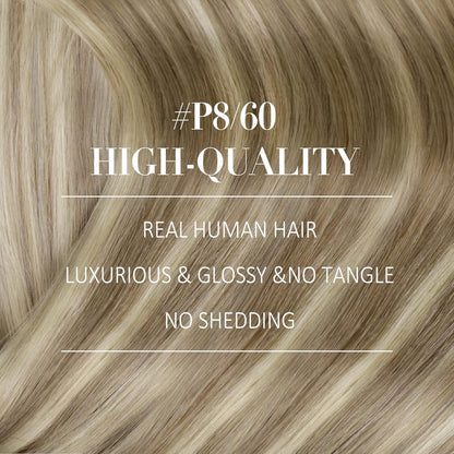 Echthaar Nano Extensions Blond 55 cm – Haarverlängerung