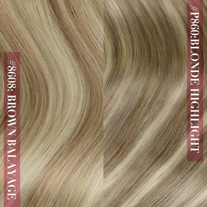 Echthaar Nano Extensions Blond 55 cm – Haarverlängerung