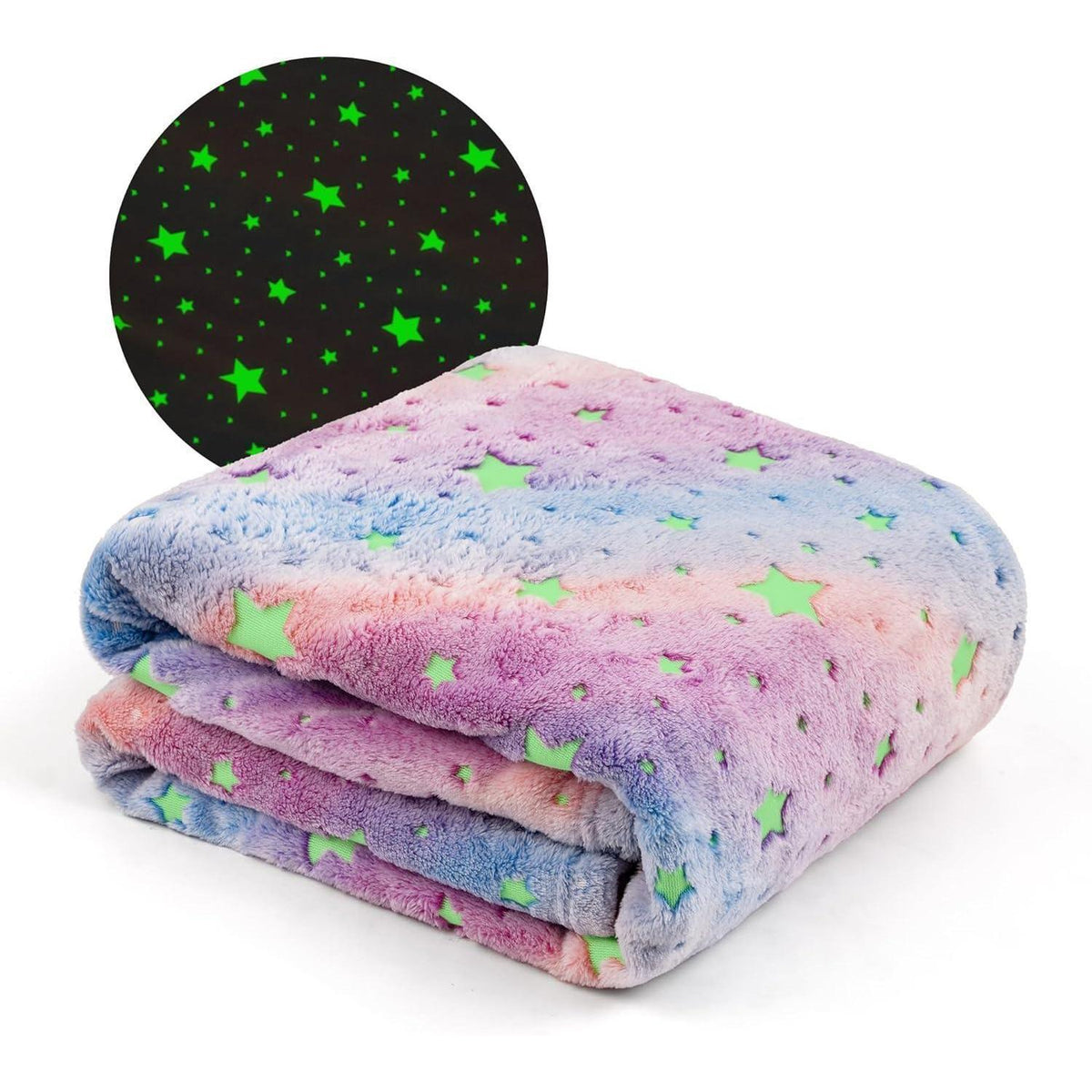 Kuscheldecke Kinder Stern 3D leuchtend 120x150cm