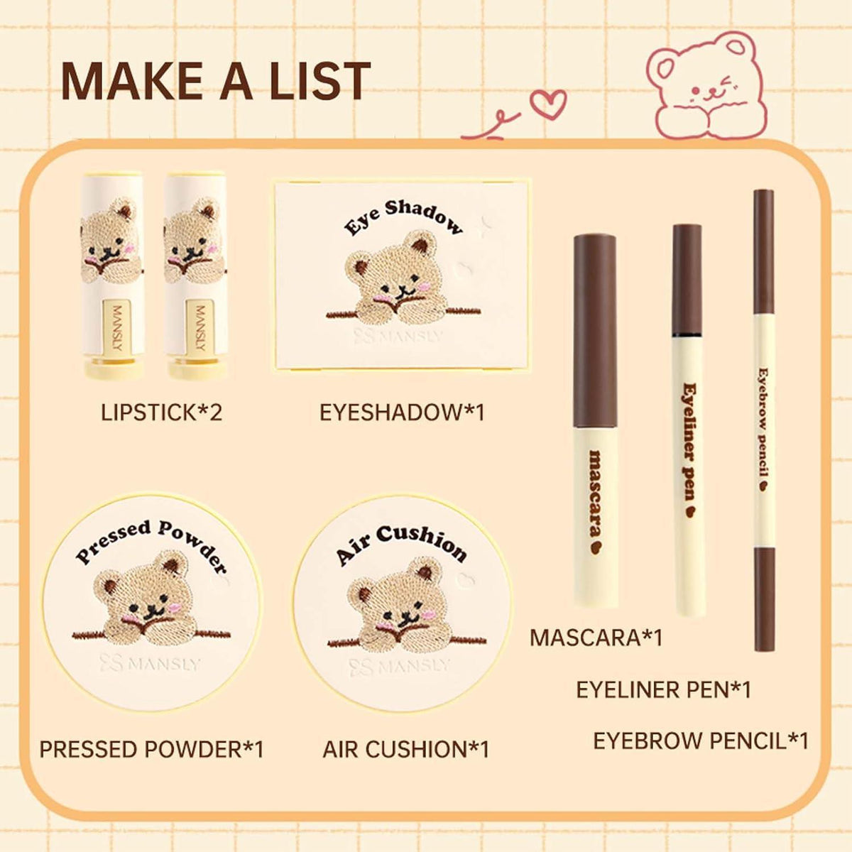 All-in-One Make-Up Set – 8-teiliges Schmink Geschenkset für Frauen