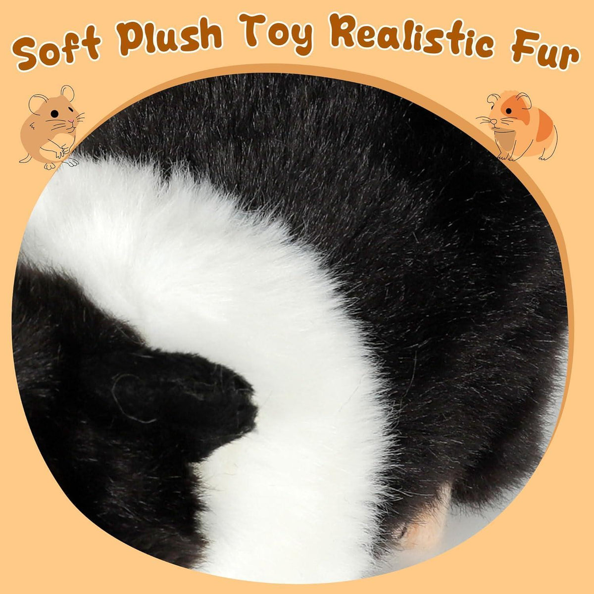 Schwarz Meerschweinchen Kuscheltier - Realistisch & Weich