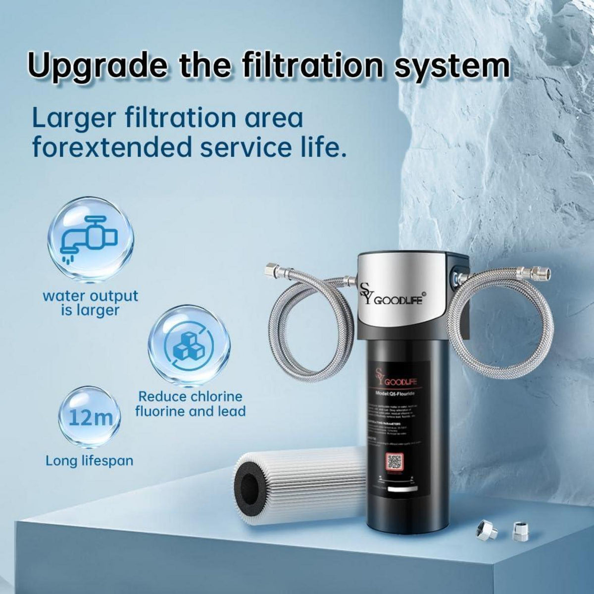 Wasserfilter Unterbau Fluorid Entfernung 10000 Gallonen