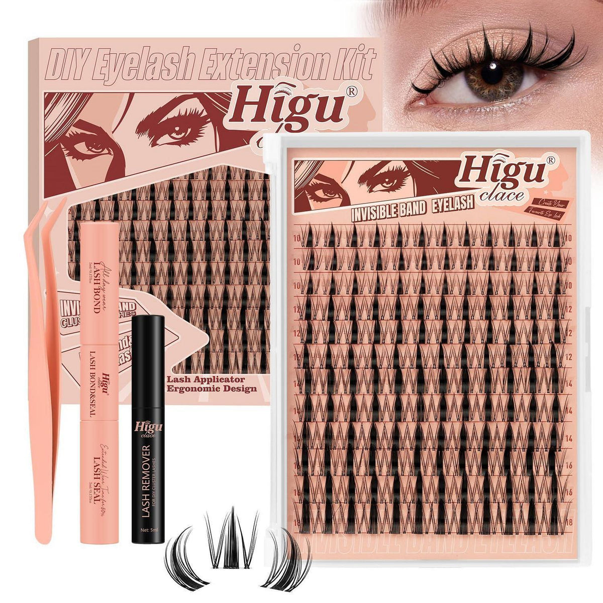 Manga Lash Clusters – Wimpern-Set für DIY Extensions (7 Tage Halt)