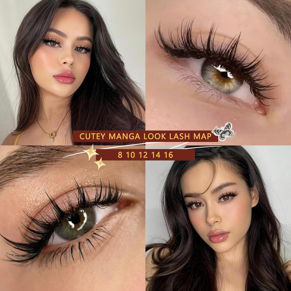 Manga Lash Clusters – Wimpern-Set für DIY Extensions (7 Tage Halt)