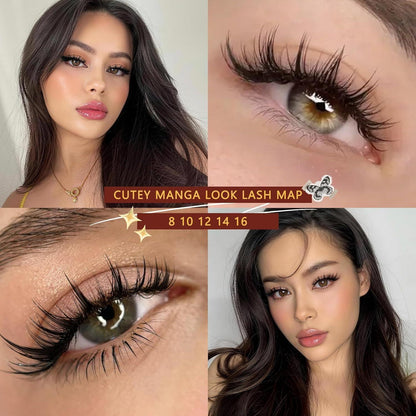 Manga Lash Clusters – Wimpern-Set für DIY Extensions (7 Tage Halt)