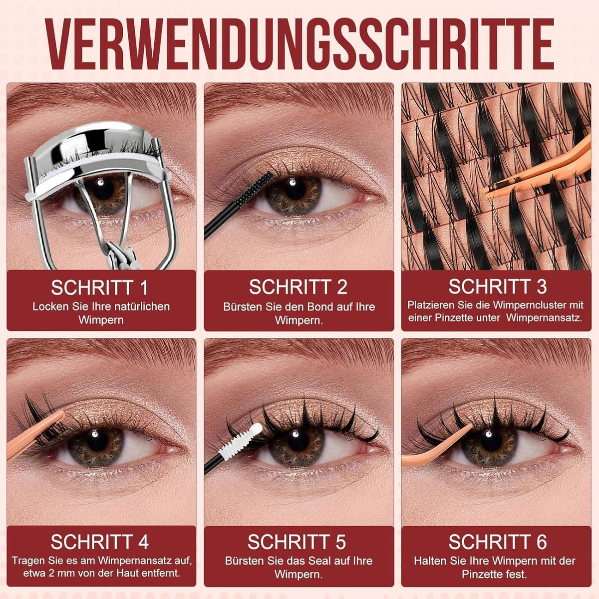 Manga Lash Clusters – Wimpern-Set für DIY Extensions (7 Tage Halt)