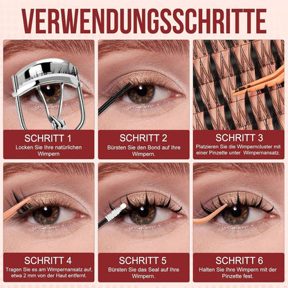 Manga Lash Clusters – Wimpern-Set für DIY Extensions (7 Tage Halt)