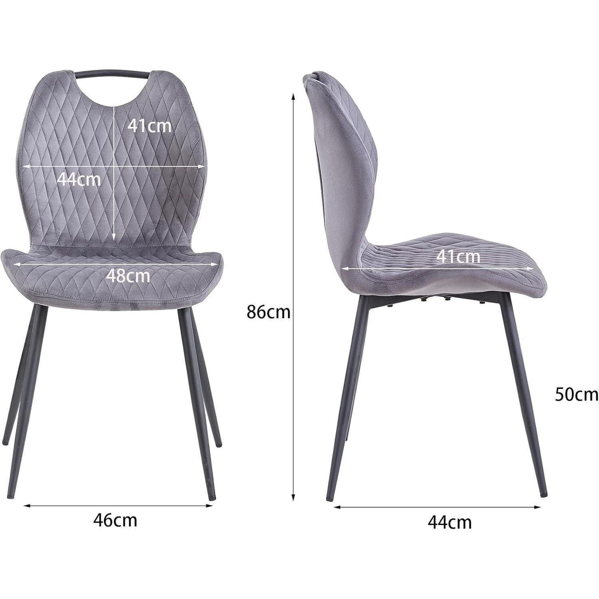 Graue Esszimmerstühle 4er-Set | Modern & Bequem