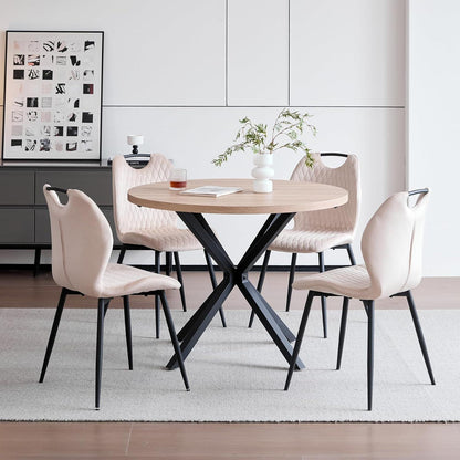 Esszimmerstühle Set 8 – Beige, Modern & Bequem