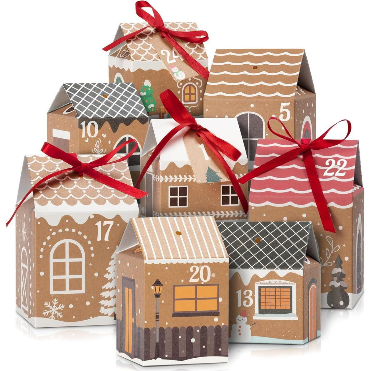 DIY Adventskalender Häuser zum Befüllen mit Zubehör