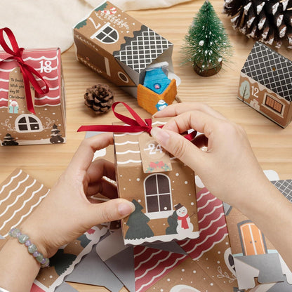 DIY Adventskalender Häuser zum Befüllen mit Zubehör