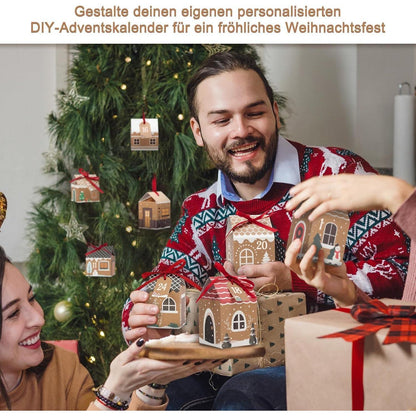 DIY Adventskalender Häuser zum Befüllen mit Zubehör