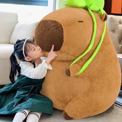 XXL Capybara Kuscheltier 90cm - Weiches Plüschkissen Stofftier