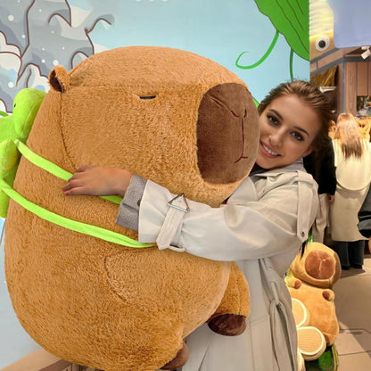 XXL Capybara Kuscheltier 90cm - Weiches Plüschkissen Stofftier