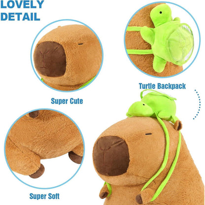 XXL Capybara Kuscheltier 90cm - Weiches Plüschkissen Stofftier