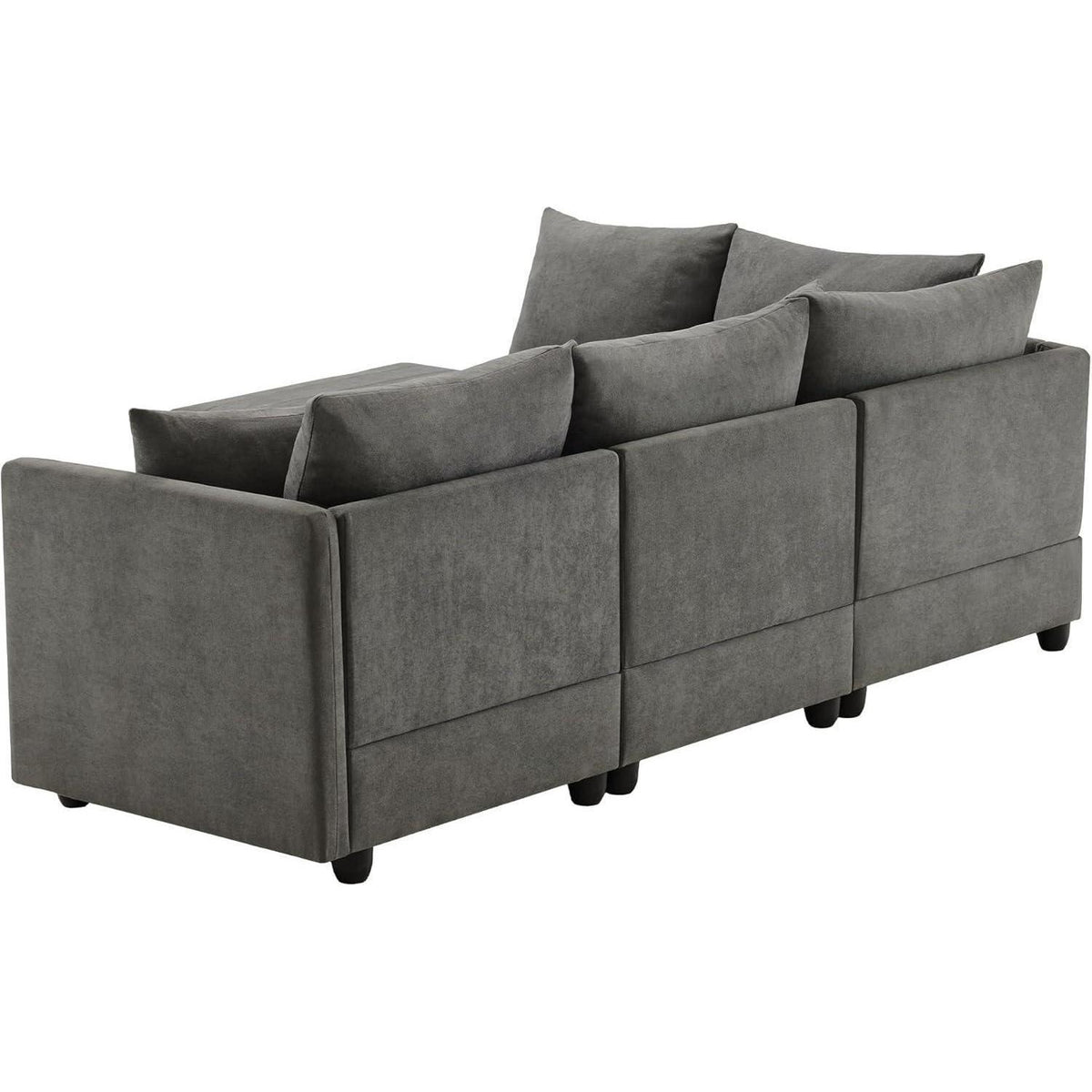 Modernes Ecksofa Zyloyal10 – 5-Sitzer, Modular, Grau