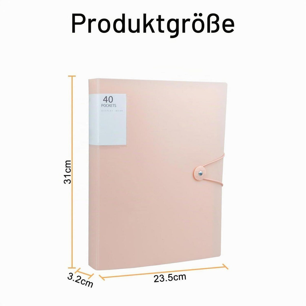 A4 Sichtbuch mit 120 Taschen – Schwarz, Blau, Rosa