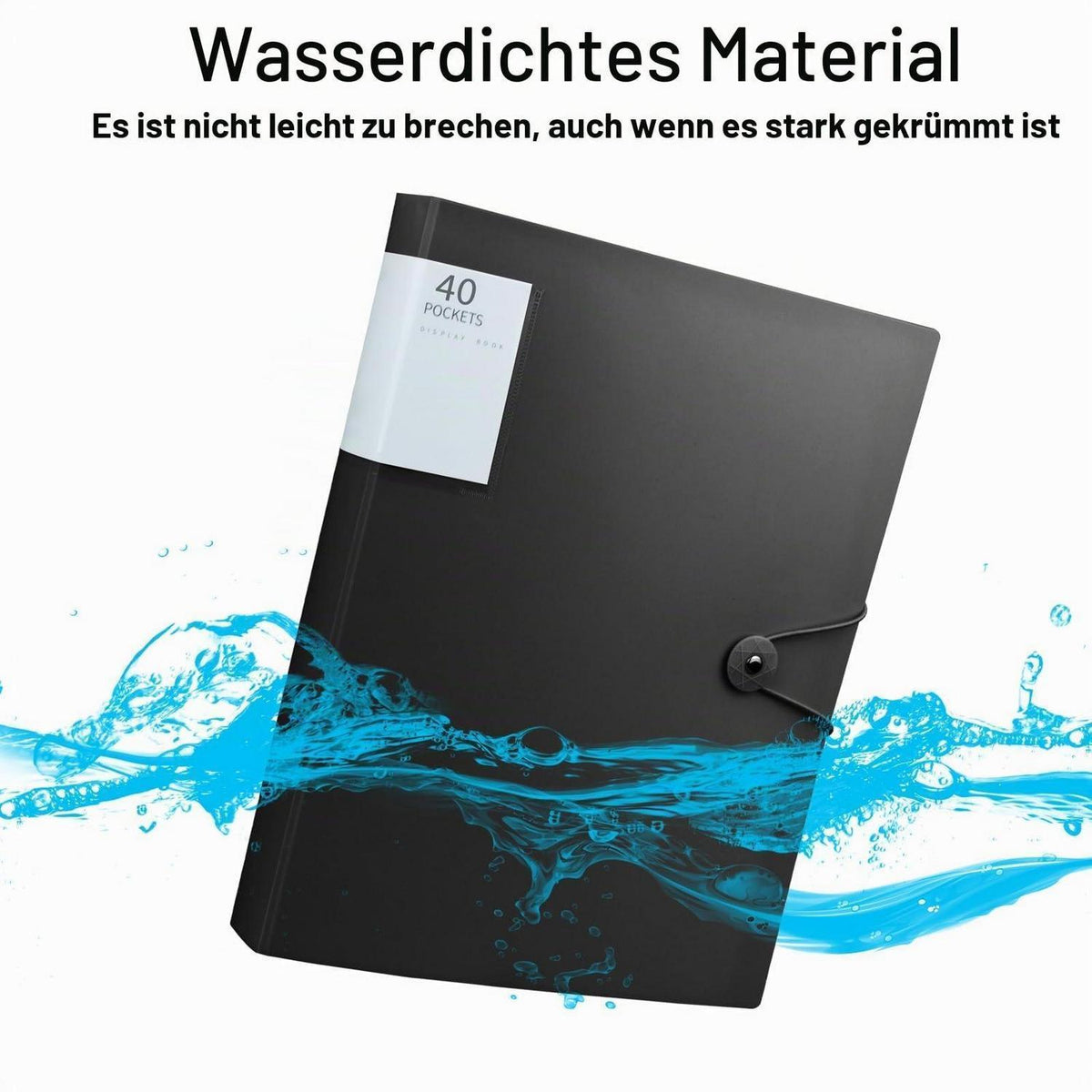 A4 Sichtbuch mit 120 Taschen – Schwarz, Blau, Rosa