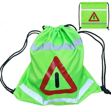 Helmtasche mit Kordelzug – Fluoreszierend & Warndreieck