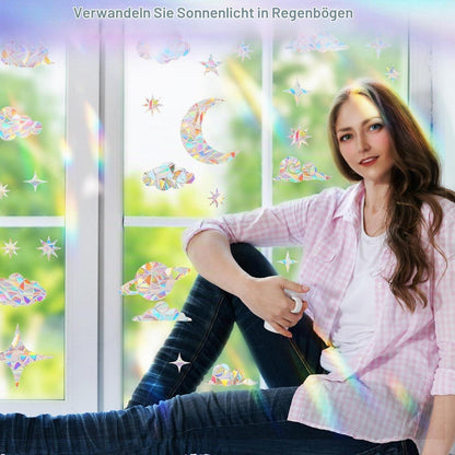 Prisma Fensteraufkleber Regenbogen Suncatcher Vogelschutz