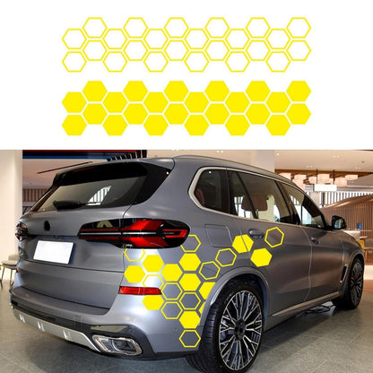 48x Auto Aufkleber Set – Gelb, DIY Styling für PKW & Co.