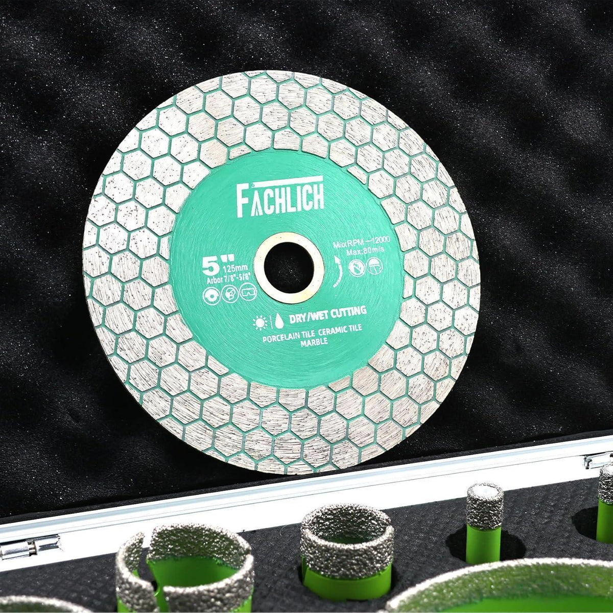 Diamant Fliesenbohrer Set 12tlg. M14 mit Trennscheibe