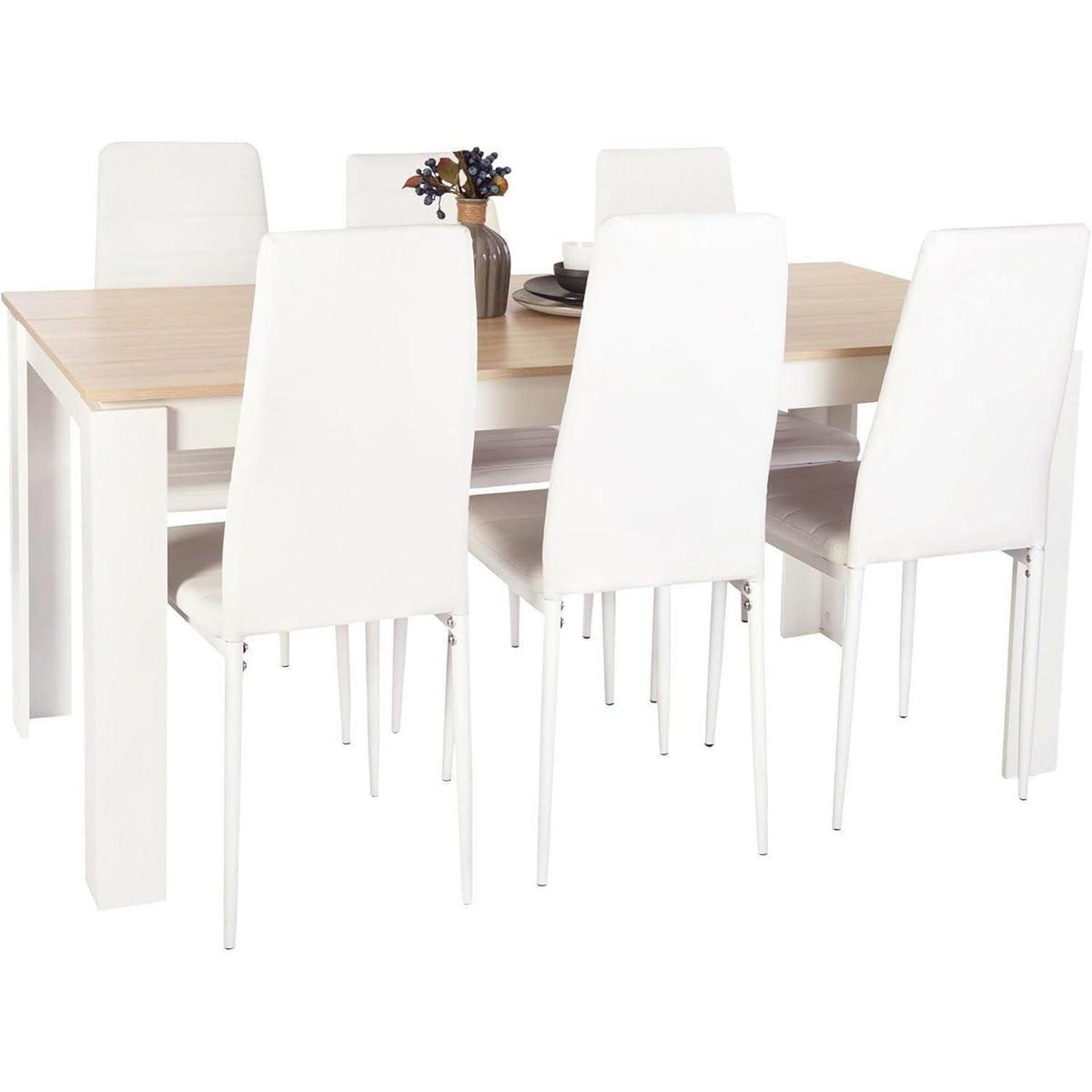 Großer Esstisch Eiche-Weiß 160x80cm – Modern & Vielseitig