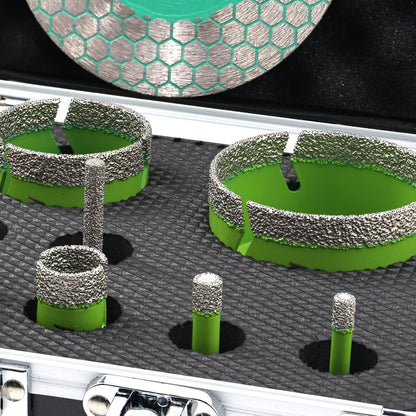 Diamant Fliesenbohrer Set 11-teilig mit Trennscheibe